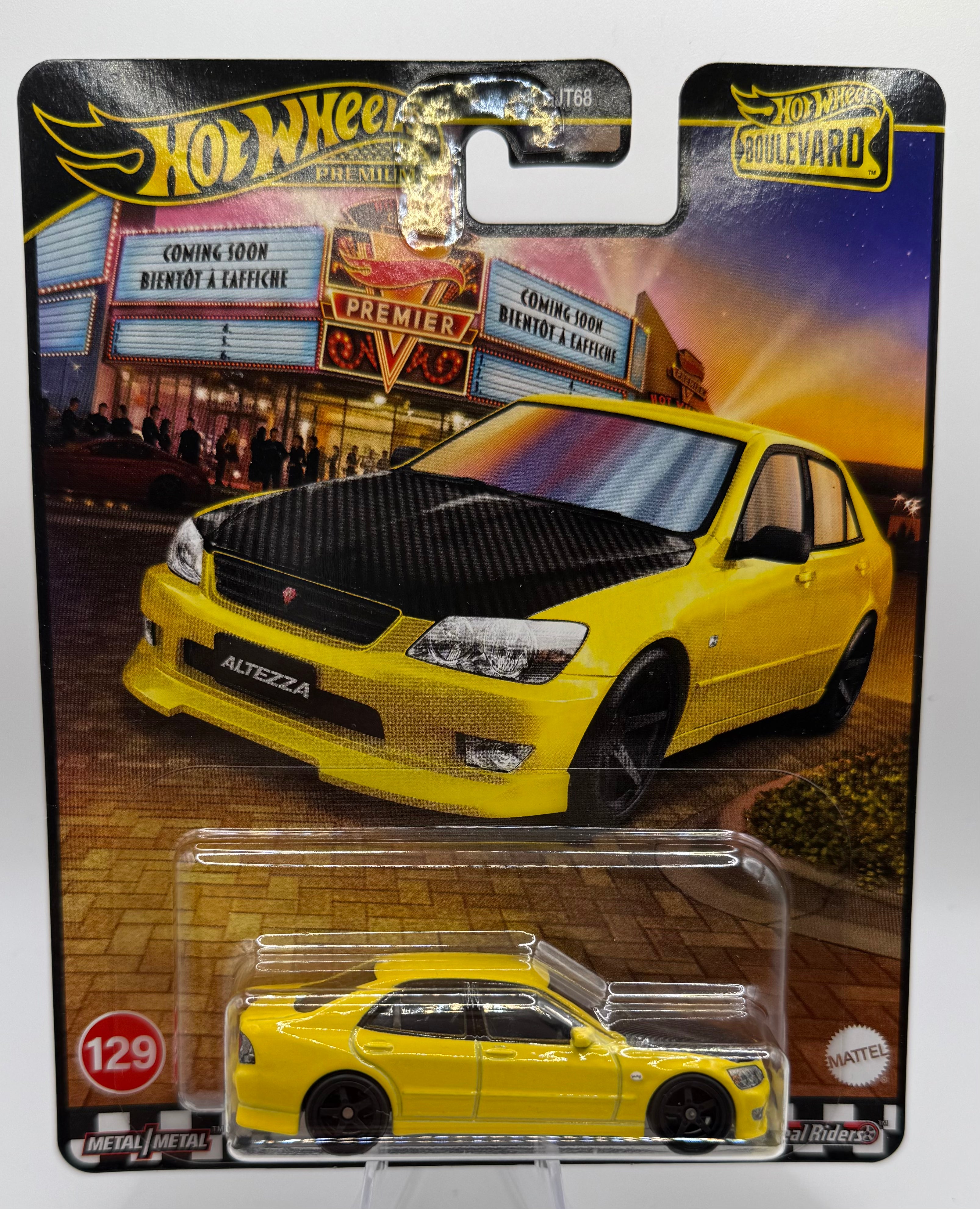 2025 Hot Wheels Premium Boulevard #129 '98 TOYOTA ALTEZZA Yellow