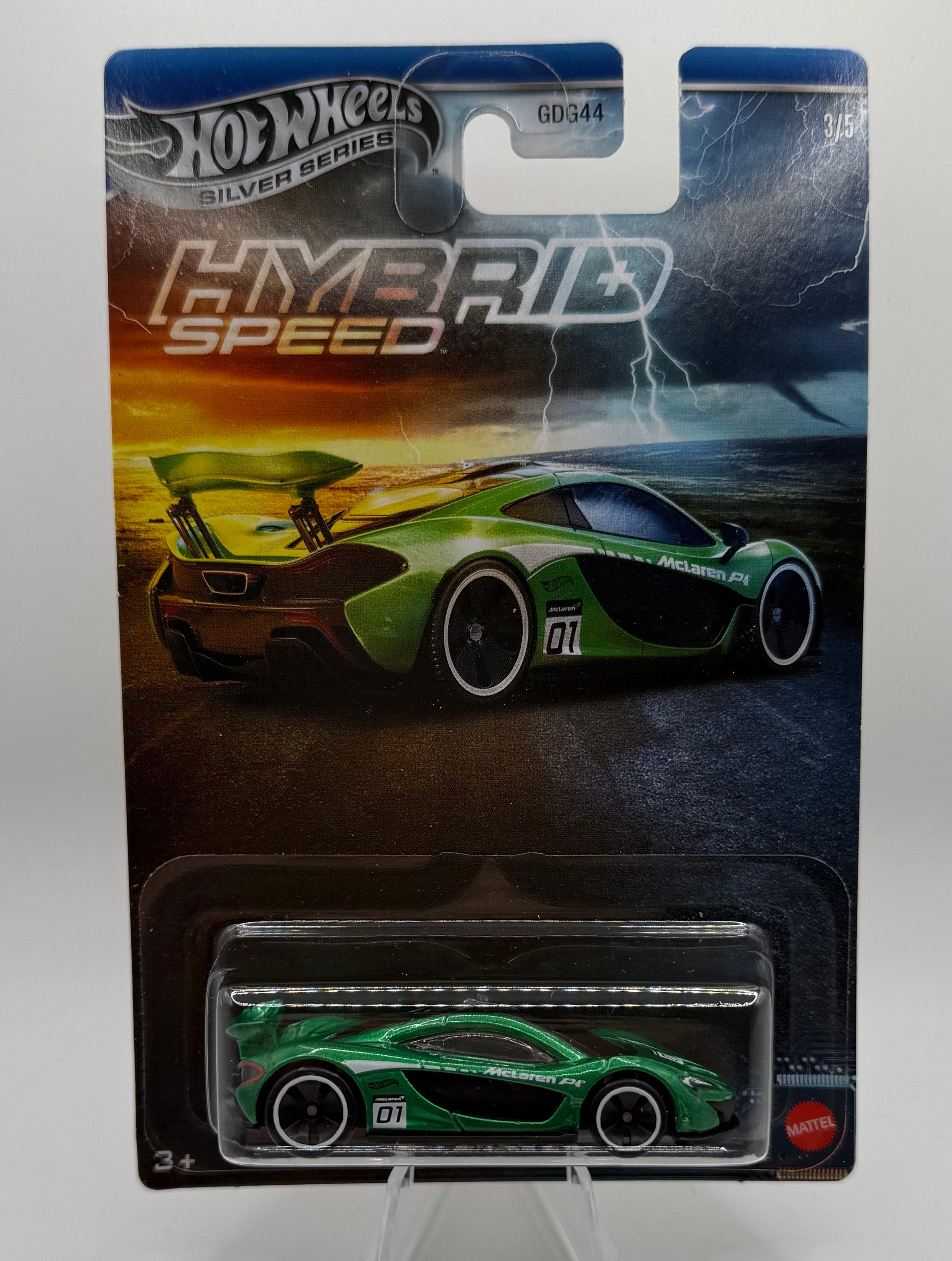 2025 Hot Wheels Silver Series Hybrid Speed 3/5 McLAREN P1 Green