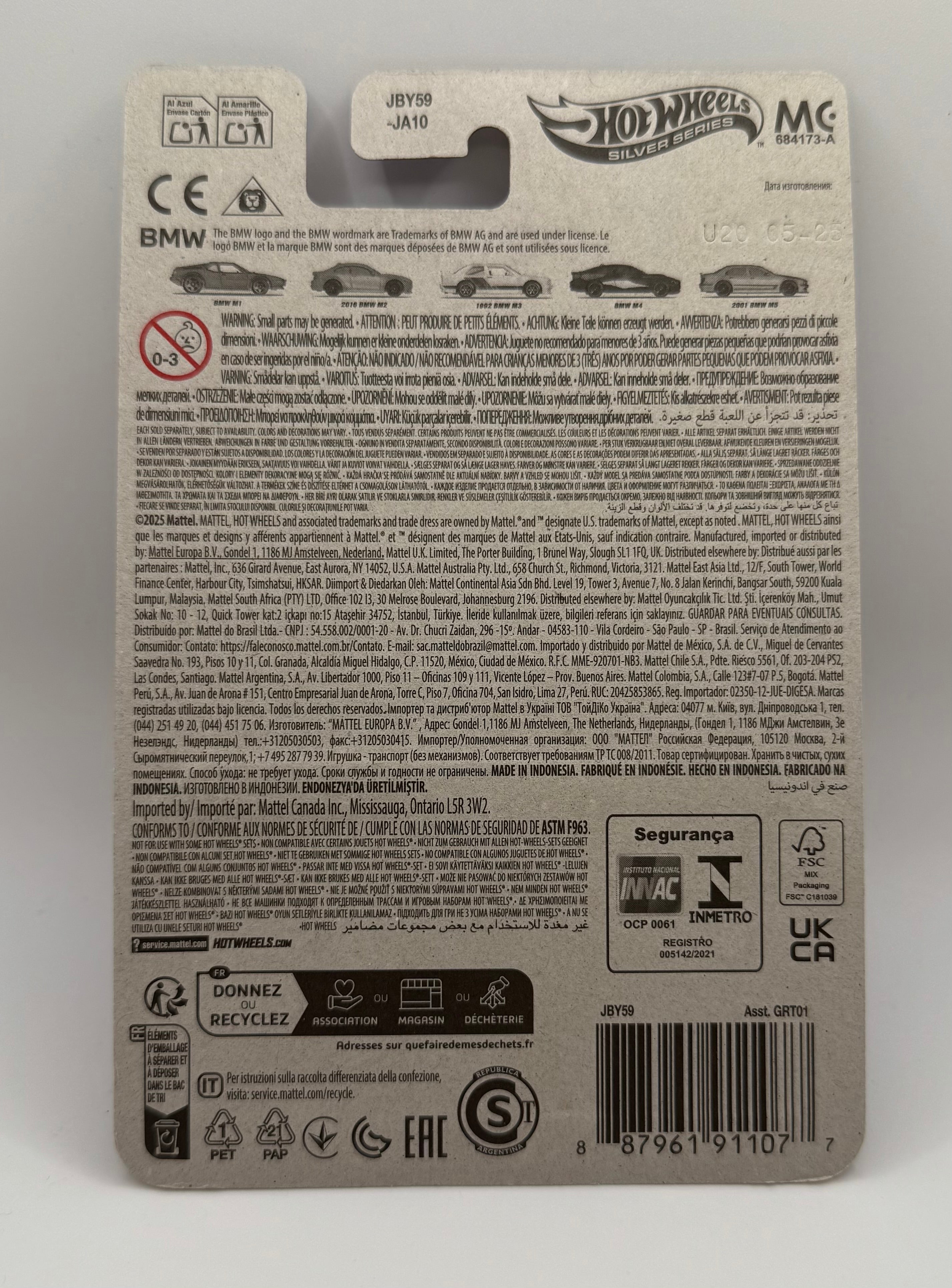 2025 Hot Wheels Silver Series BMW M1 Orange 1/5 New 2025 Walmart Exclusive