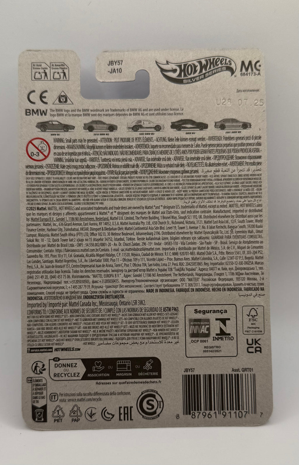 Hot Wheels Silver Series BMW M4 #4/5 Walmart Exclusive 2025