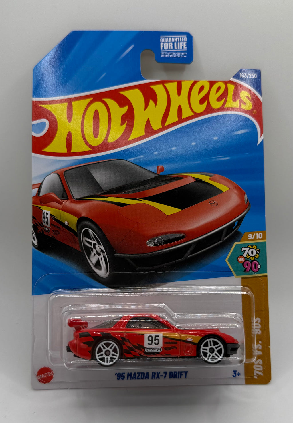2025 Hot Wheels #163 HW '70s vs '90s '95 Mazda RX-7 Drift red