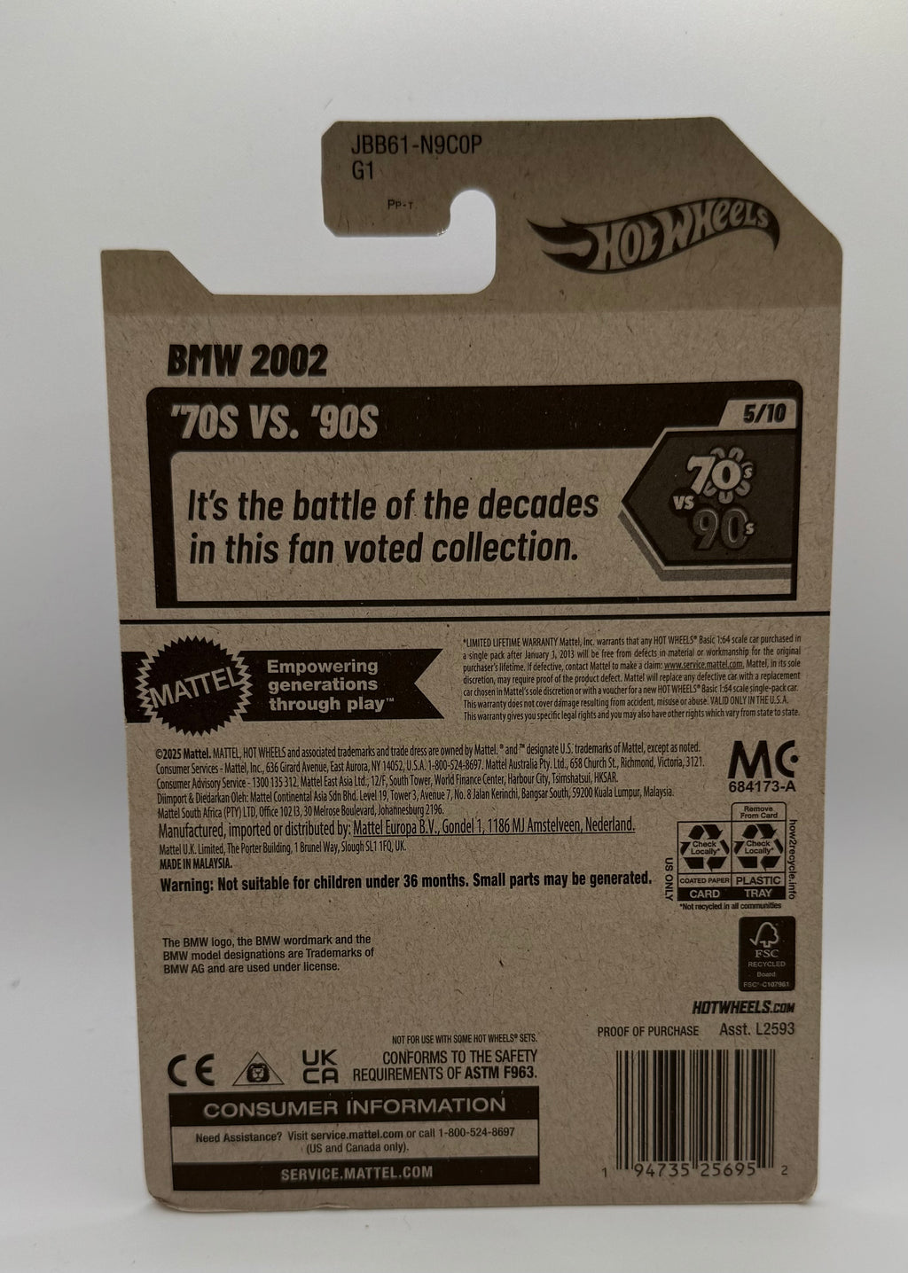 Hot Wheels 2023 BMW 2002 Blue '70s vs '90s