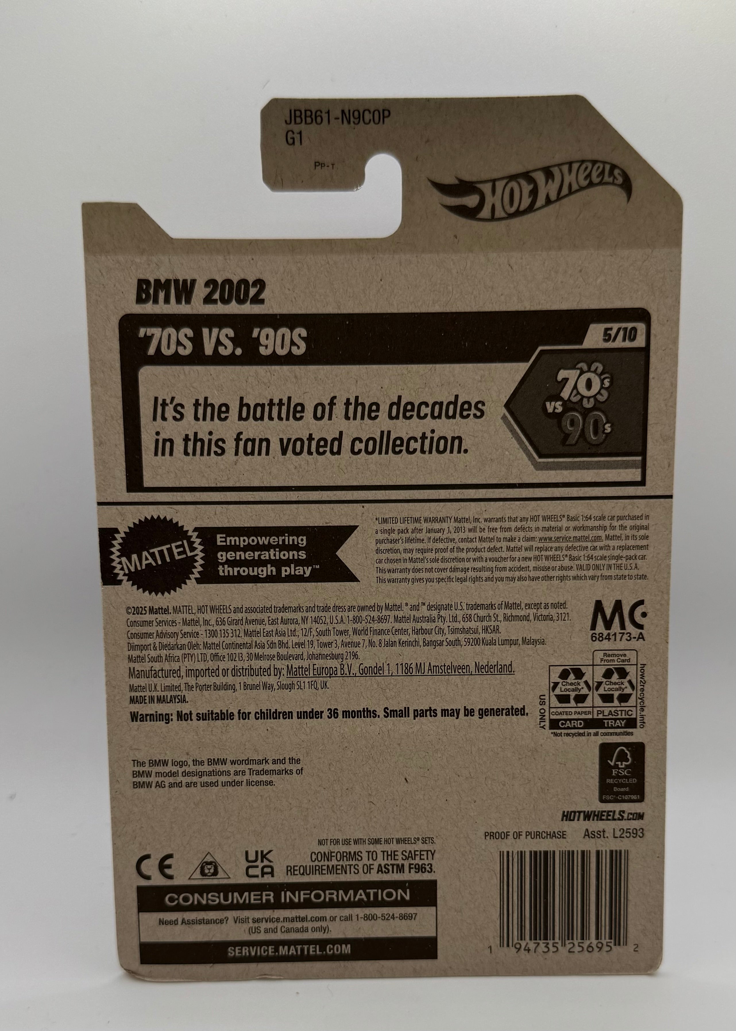 Hot Wheels 2023 BMW 2002 Blue '70s vs '90s