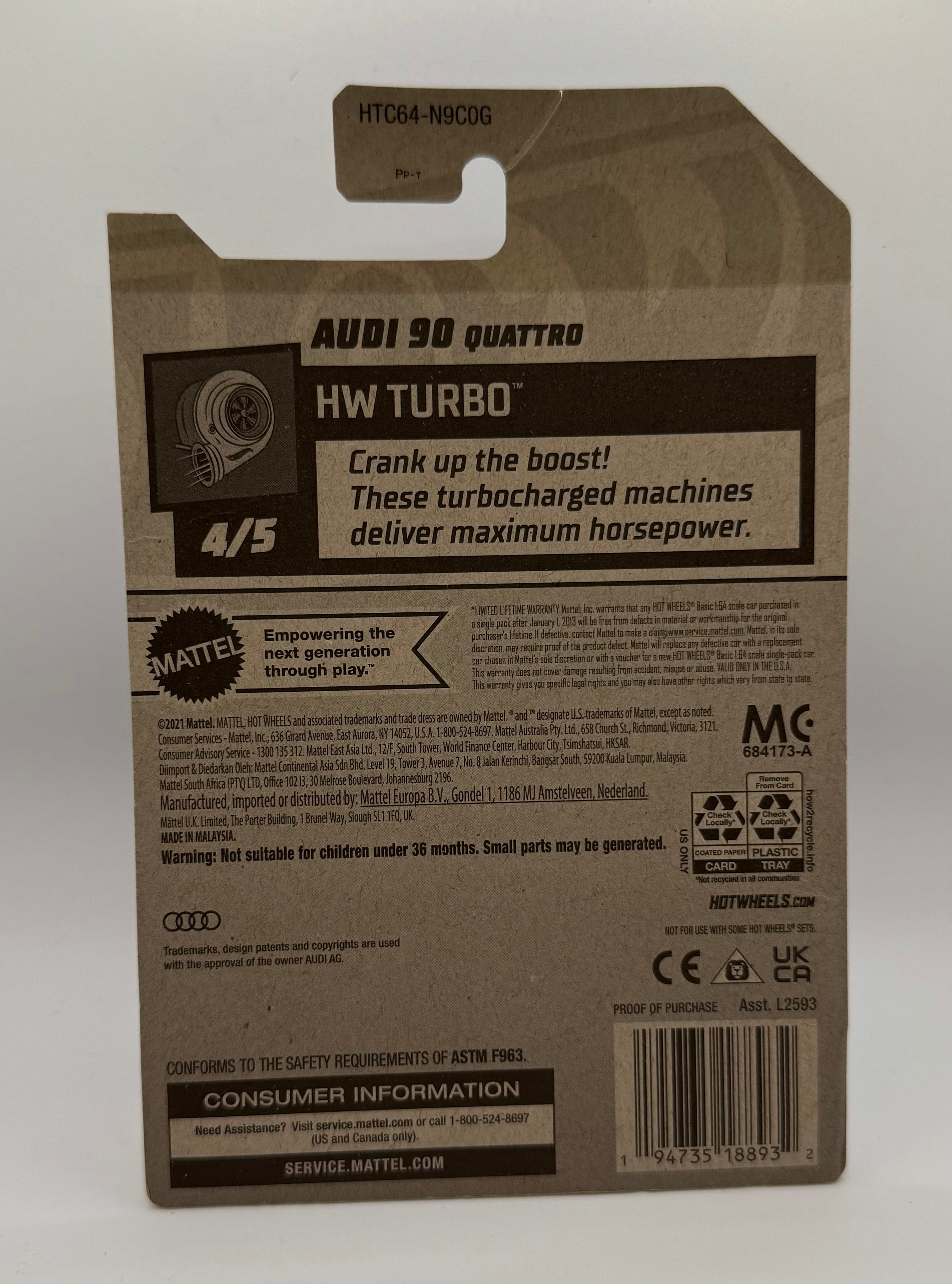 2024 Hot Wheels HW TURBO 4/5 Audi 90 Quattro