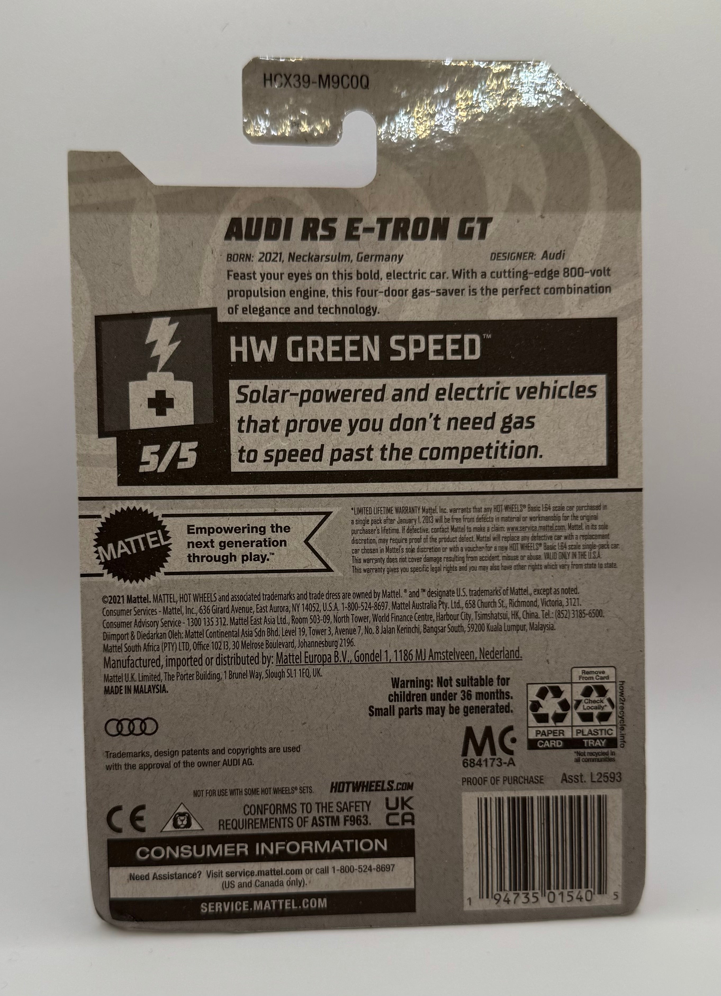 Hot Wheels HW Green Speed Audi RS E-Tron GT 2022 Red