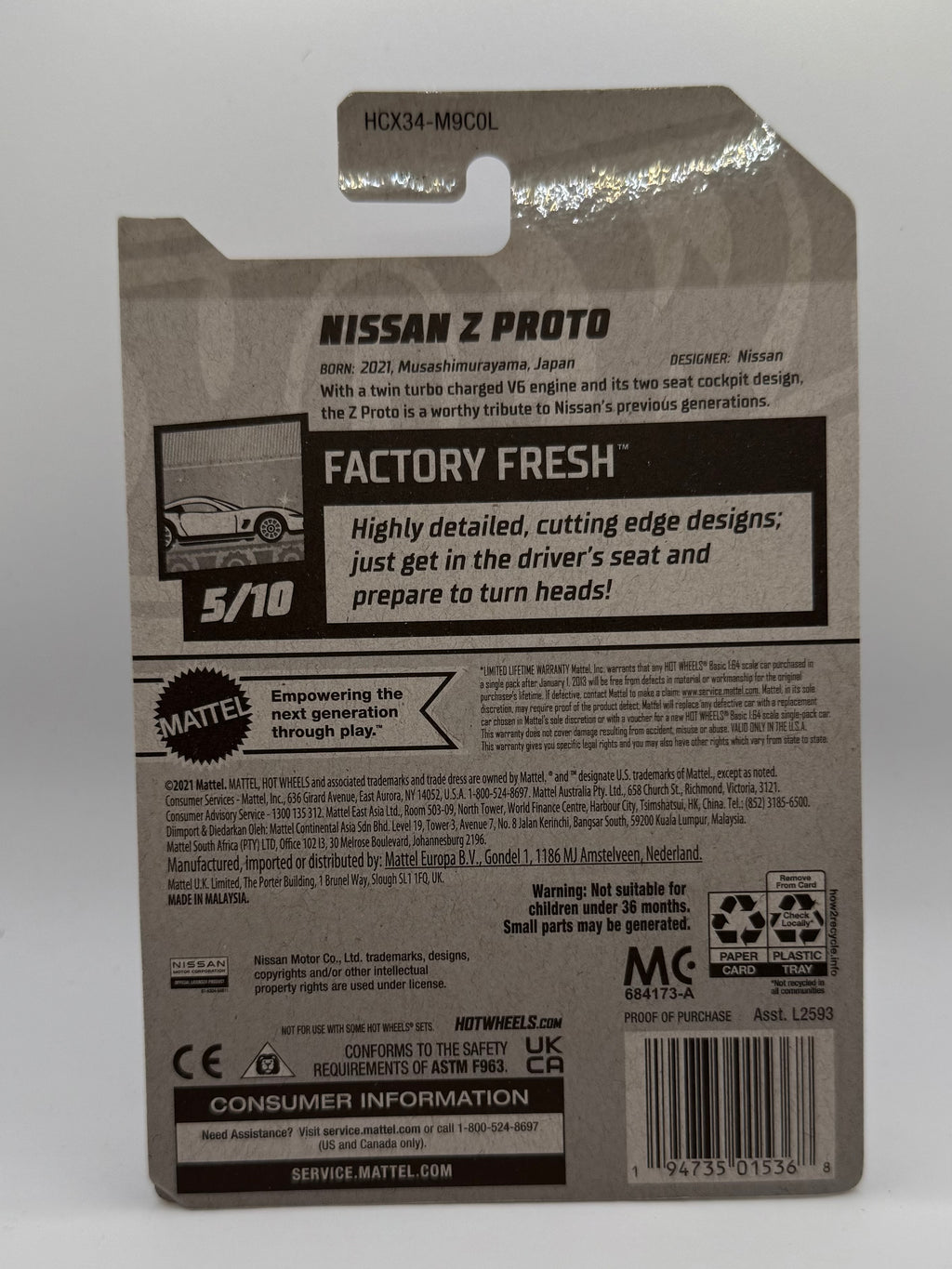 2022 Hot Wheels Nissan Z Proto White