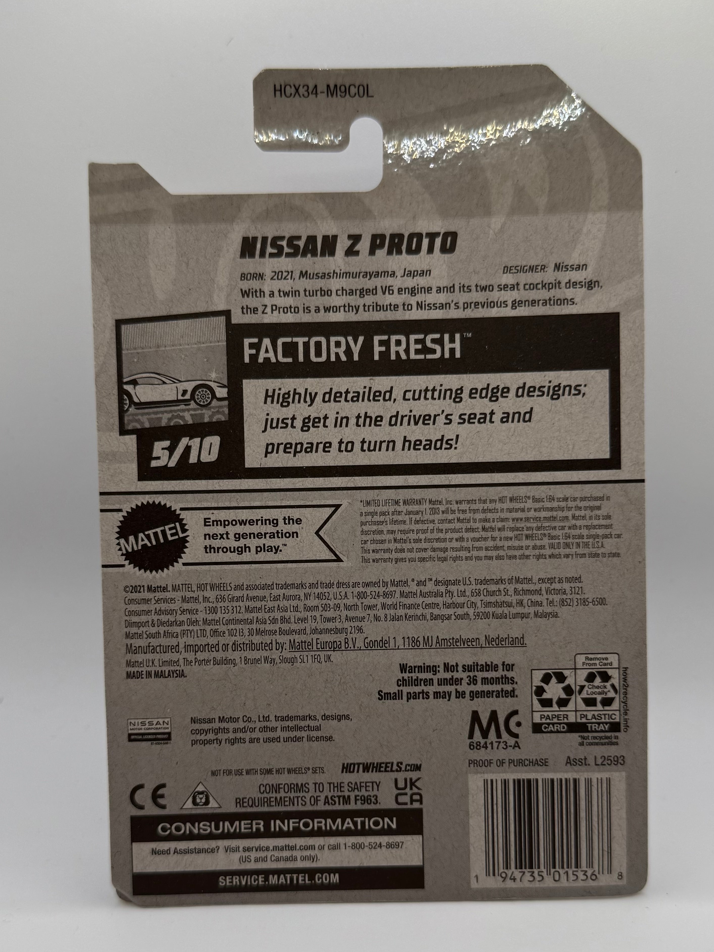 2022 Hot Wheels Nissan Z Proto White