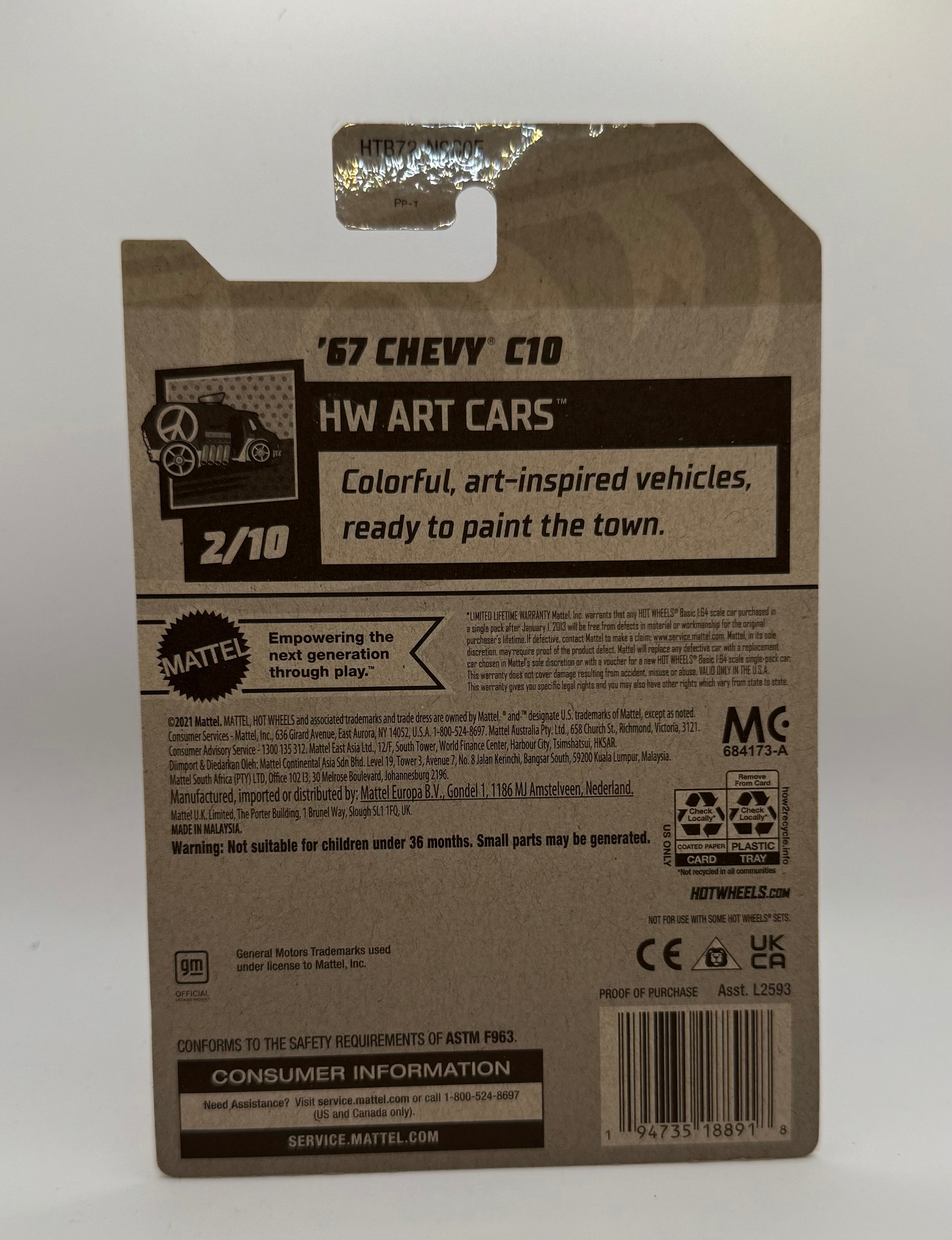 2024 Hot Wheels '67 Chevy C10 Pickup Truck 83/250 Art Cars