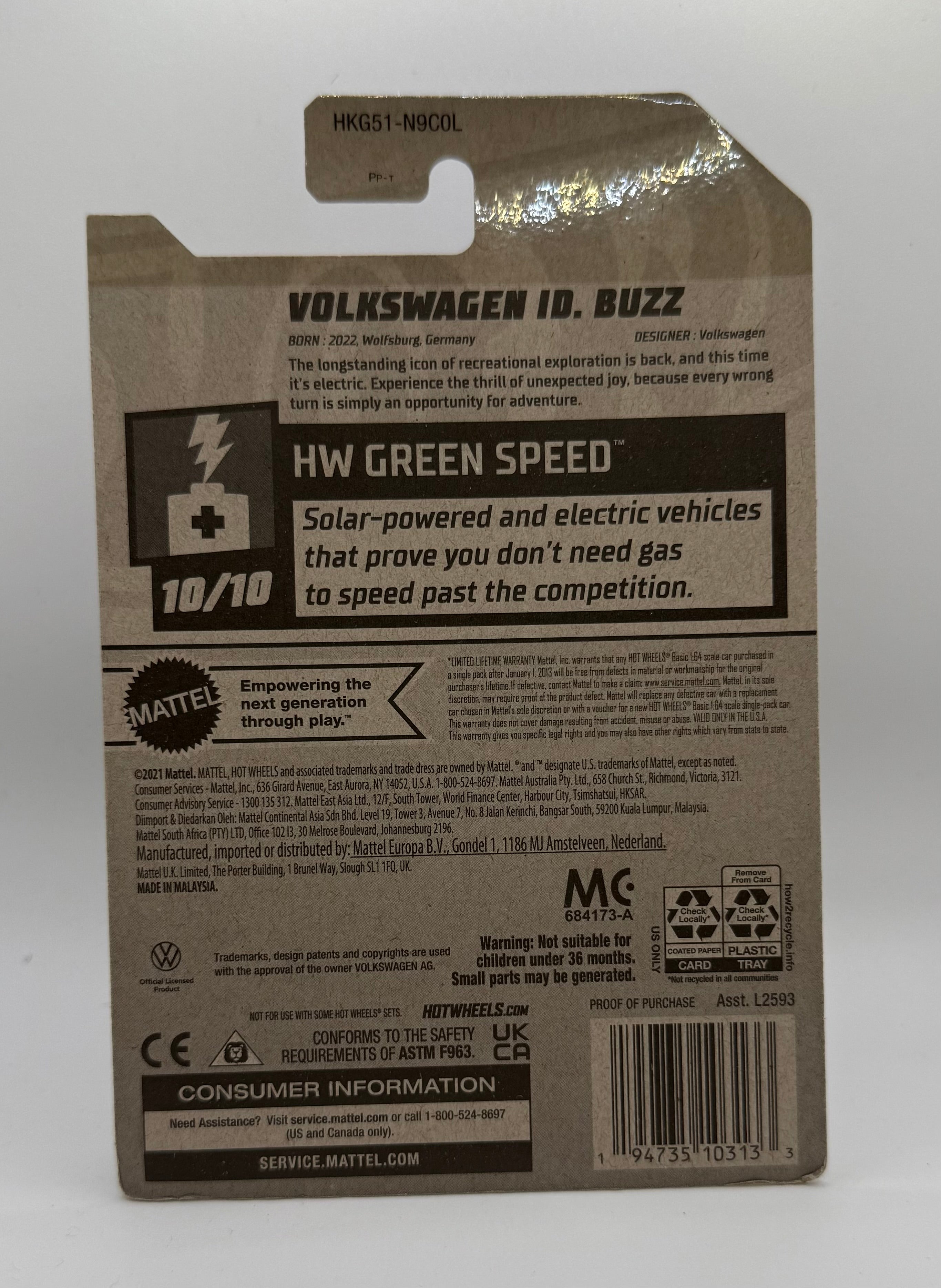 Hot Wheels Volkswagen ID. Buzz - HW Green Speed 10/10 2020