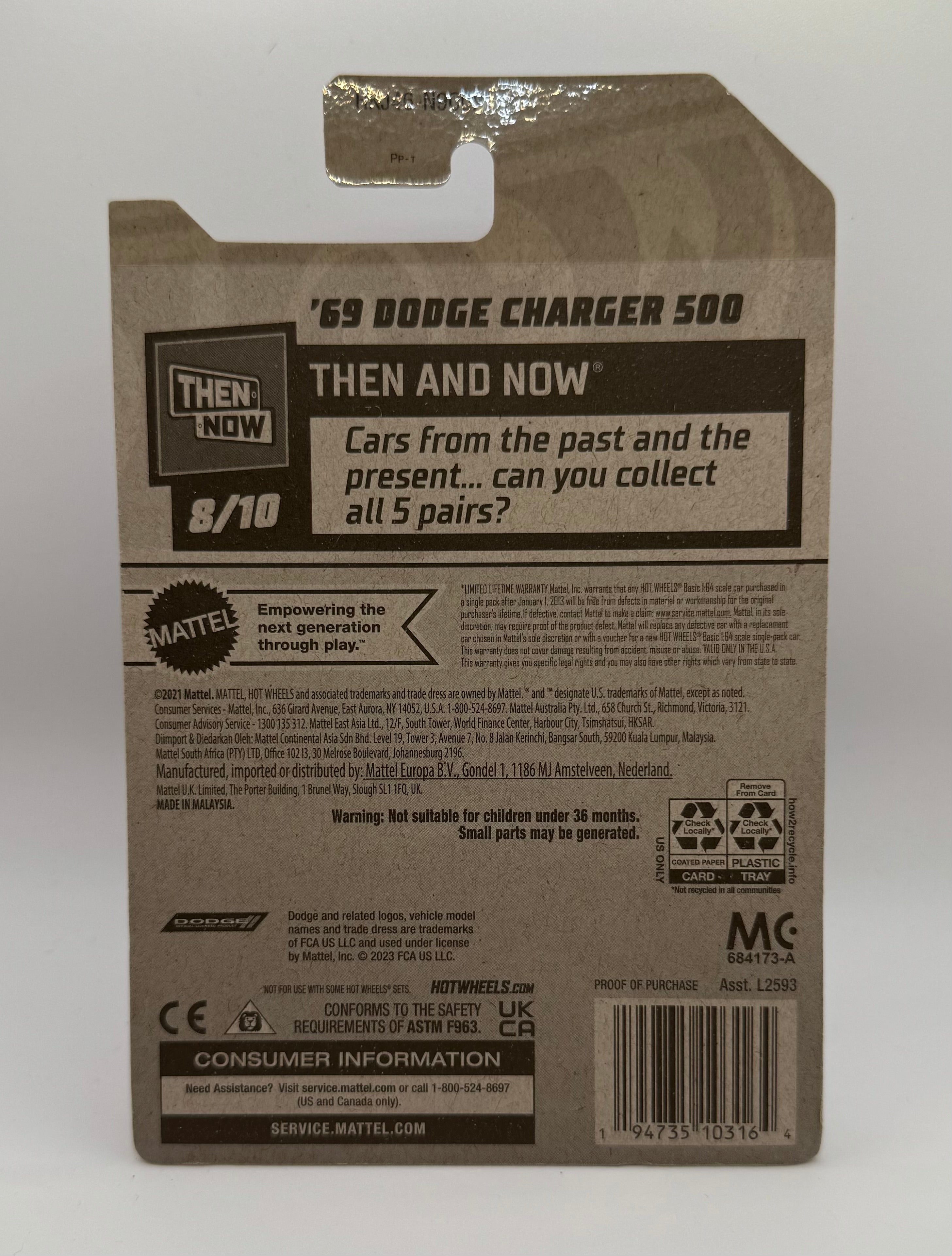 Hot Wheels 2023 Then And Now 8/10 '69 Dodge Charger 500