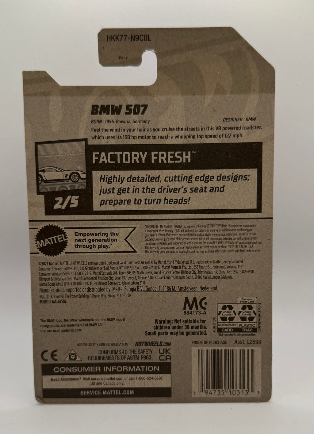 2023 Hotwheels BMW 507 red