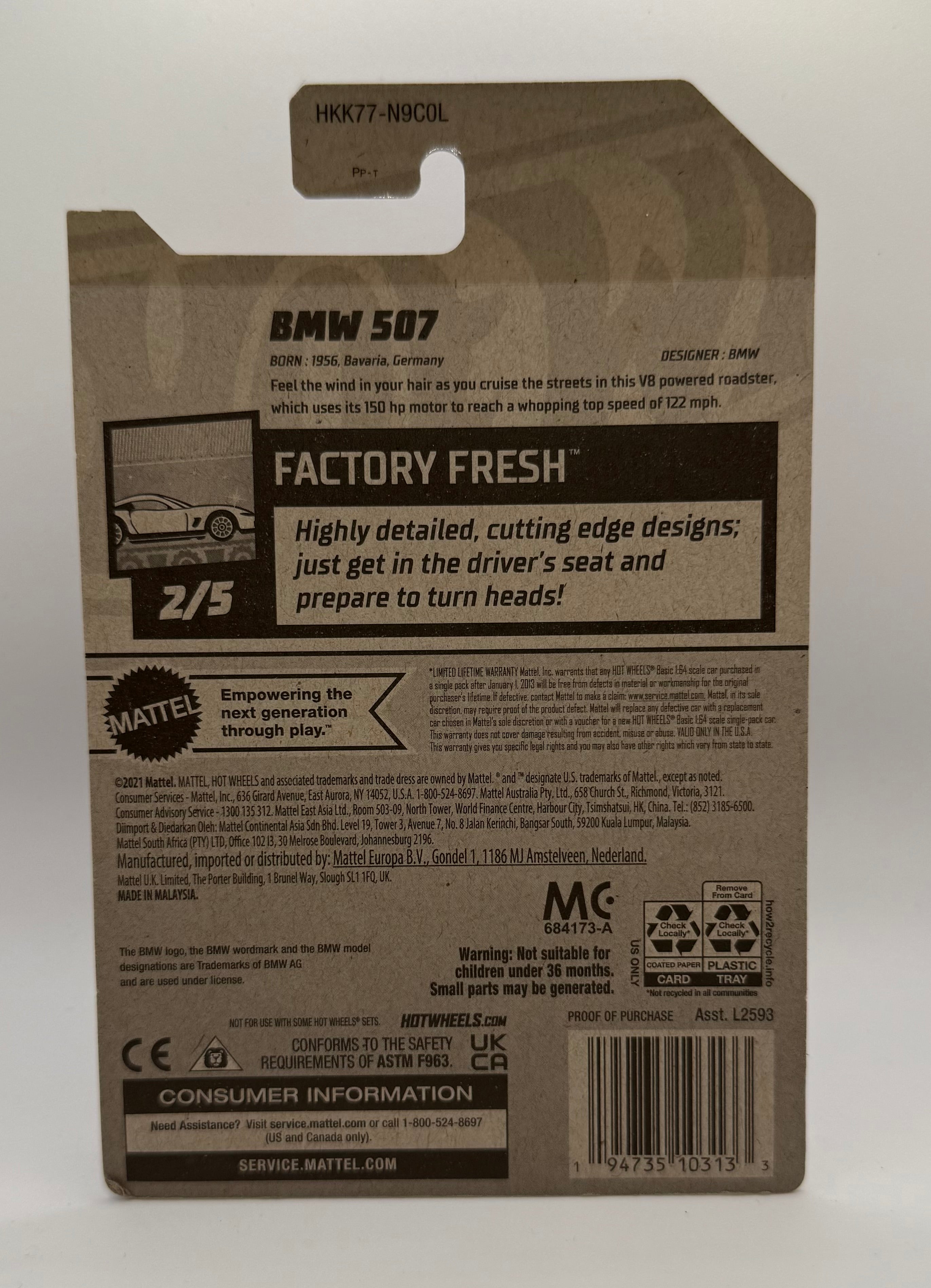 2023 Hotwheels BMW 507 red