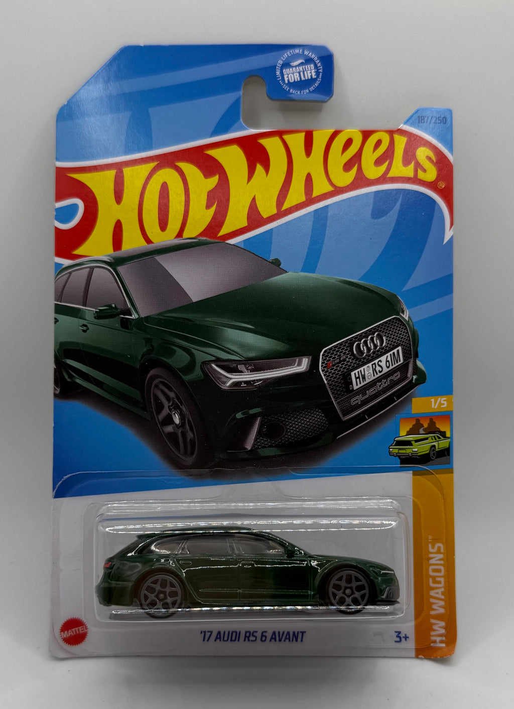 2023 Hot Wheels Green '17 Audi RS 6 Avant 187/250 HW Wagons 1/5