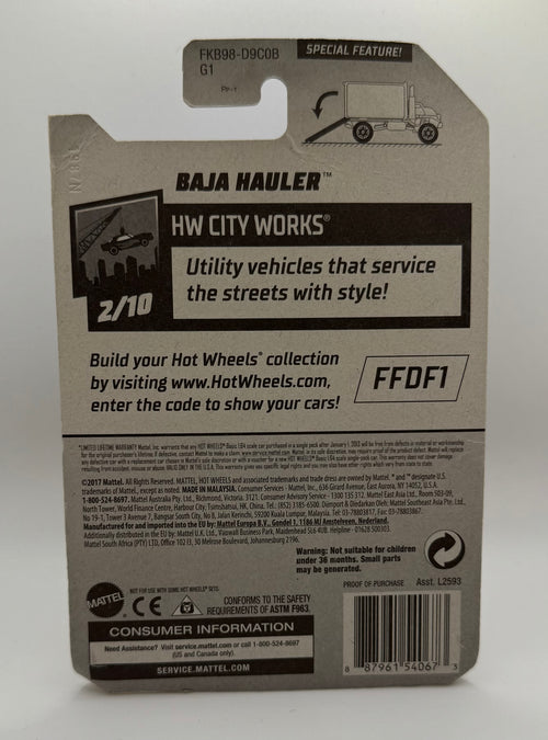 2018 Hot Wheels Kmart Excluisve 2/10 HW City Works Baja Hauler