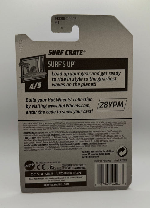 2018 Hot Wheels Kmart Exclusive 4/5 Surf's Up Surf Crate