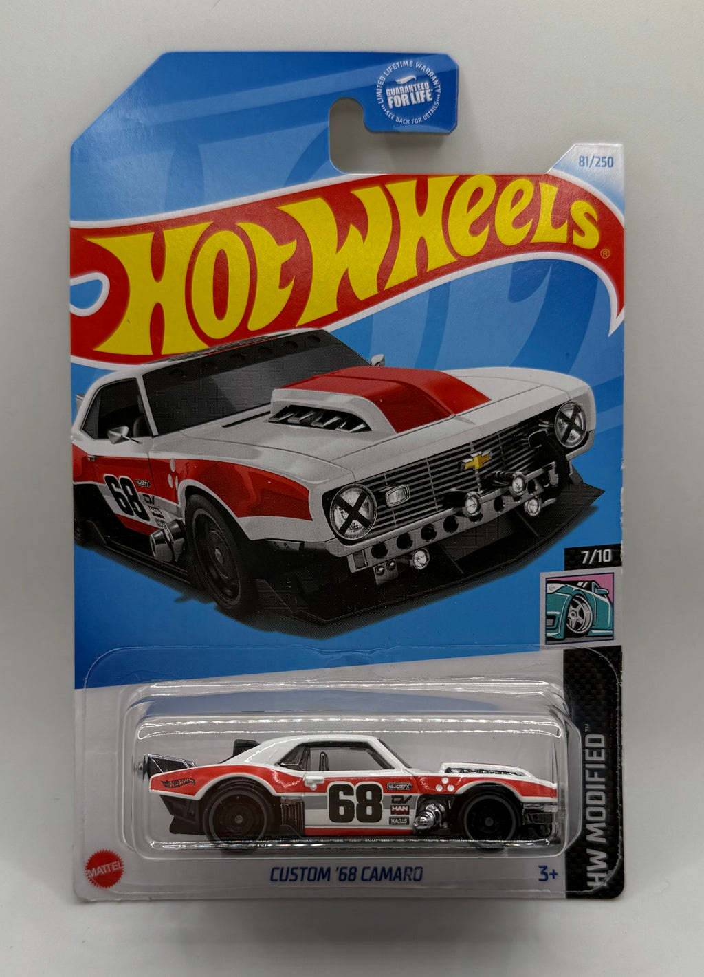 Hot Wheels 2022 Custom 1968 Camaro #81 HW Modified 7/10 White