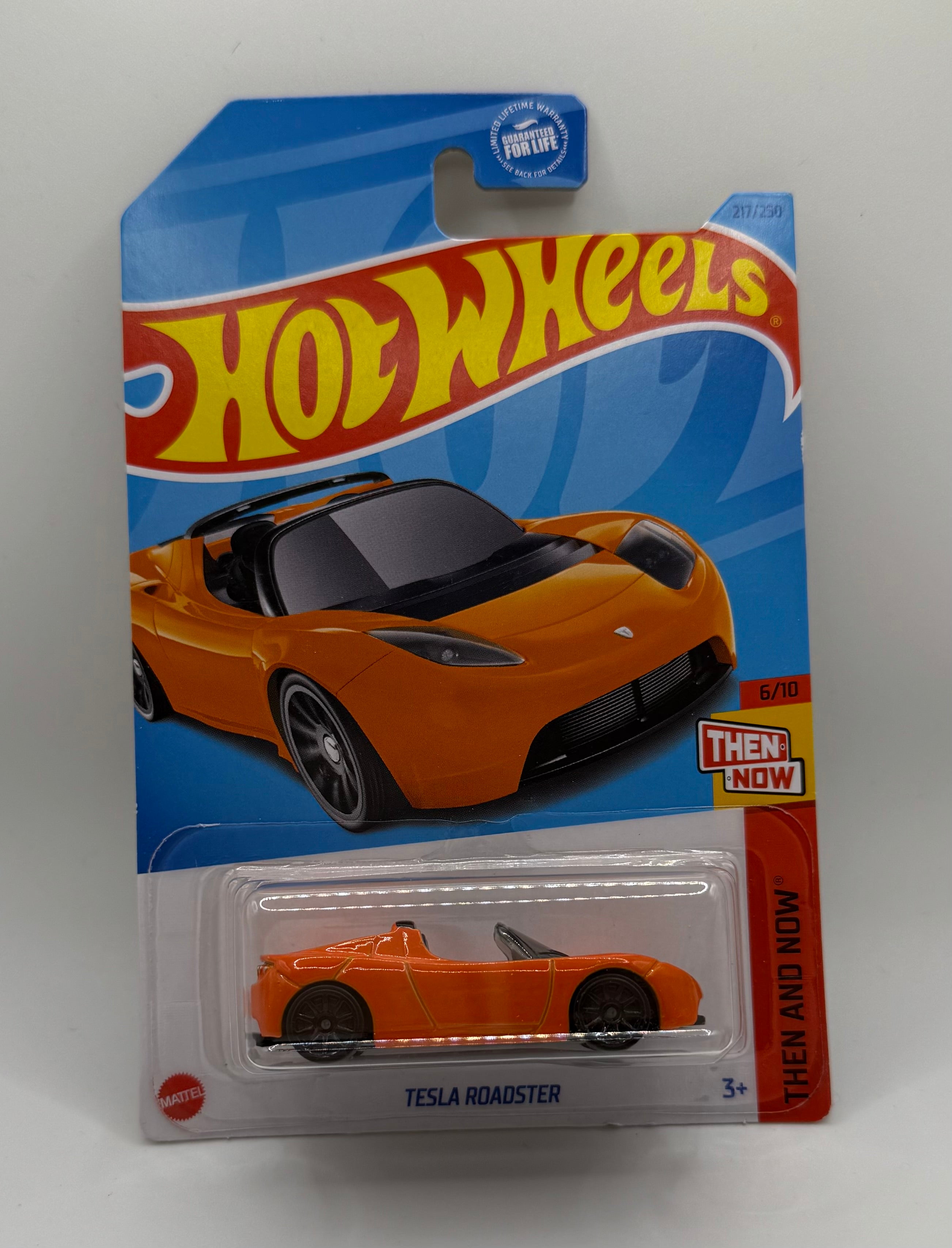 Hot Wheels Then And Now 6/10 Tesla Roadster 217/250 Orange