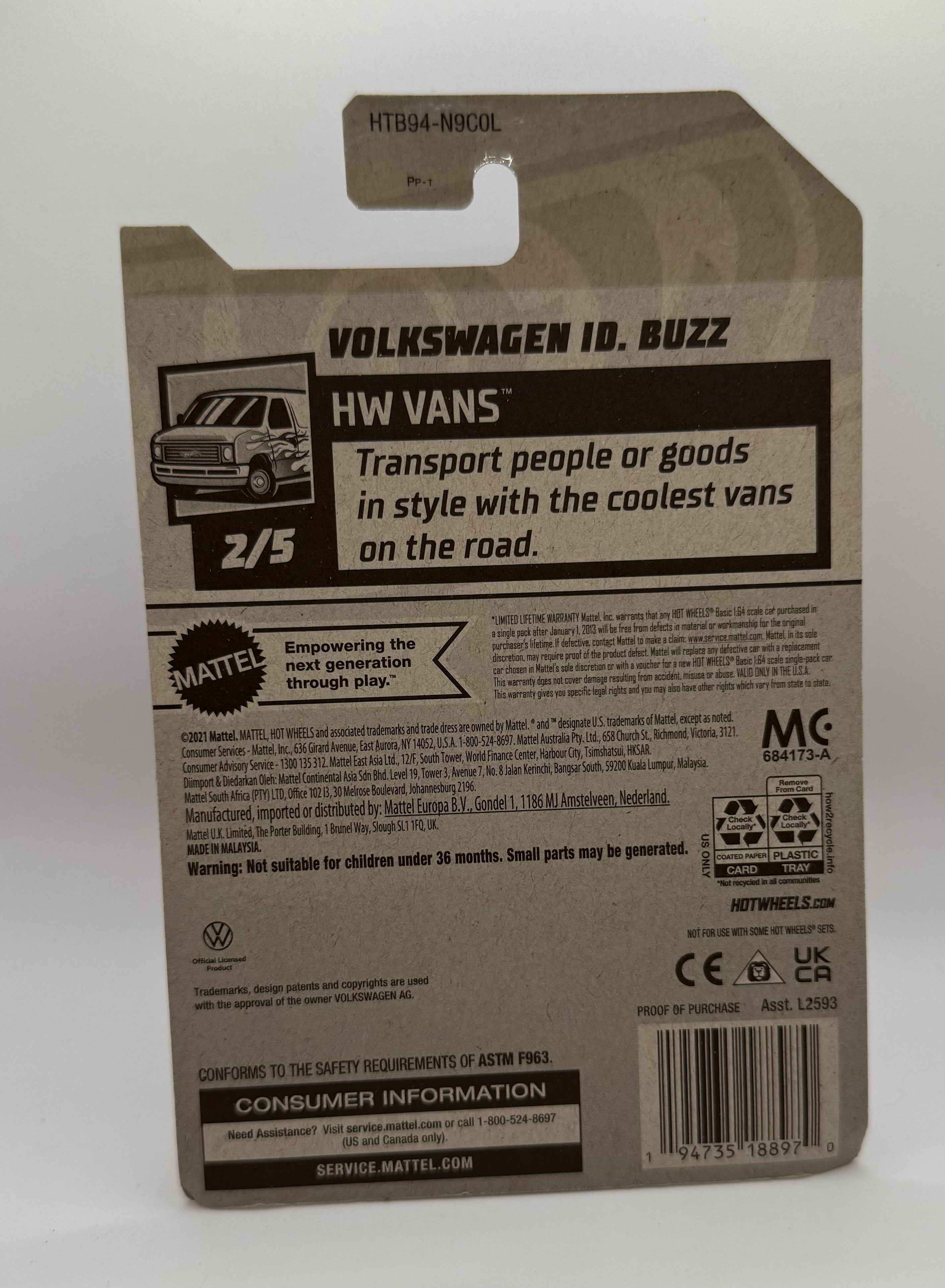 2024 Hot Wheels Volkswagen ID. Buzz 202/250 Orange