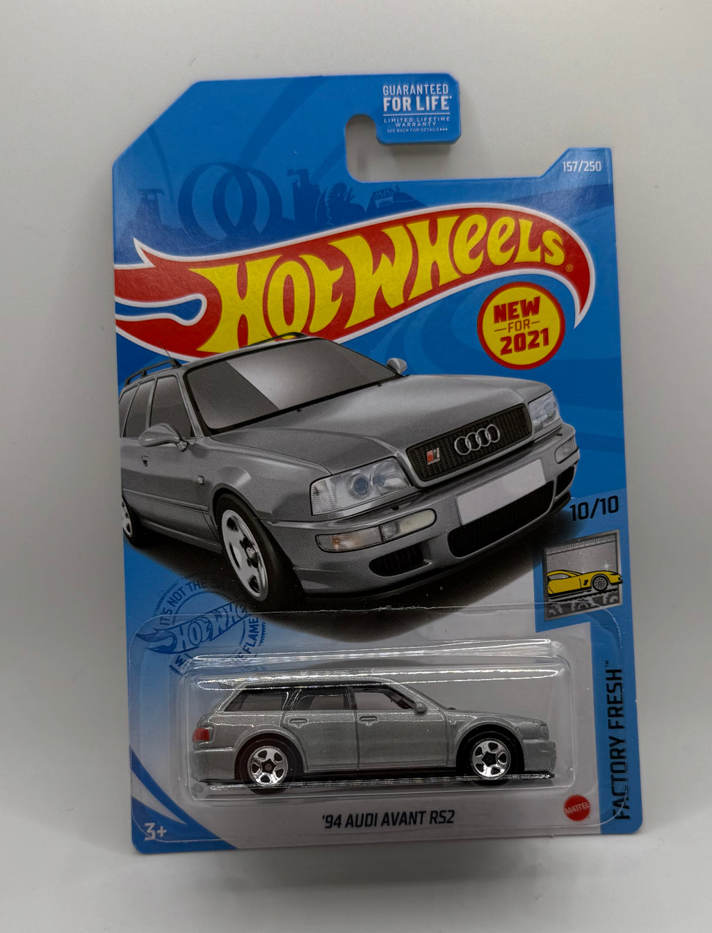 Hot Wheels '94 AUDI AVANT RS2 Silver Factory Fresh 10/10 (#157/250)