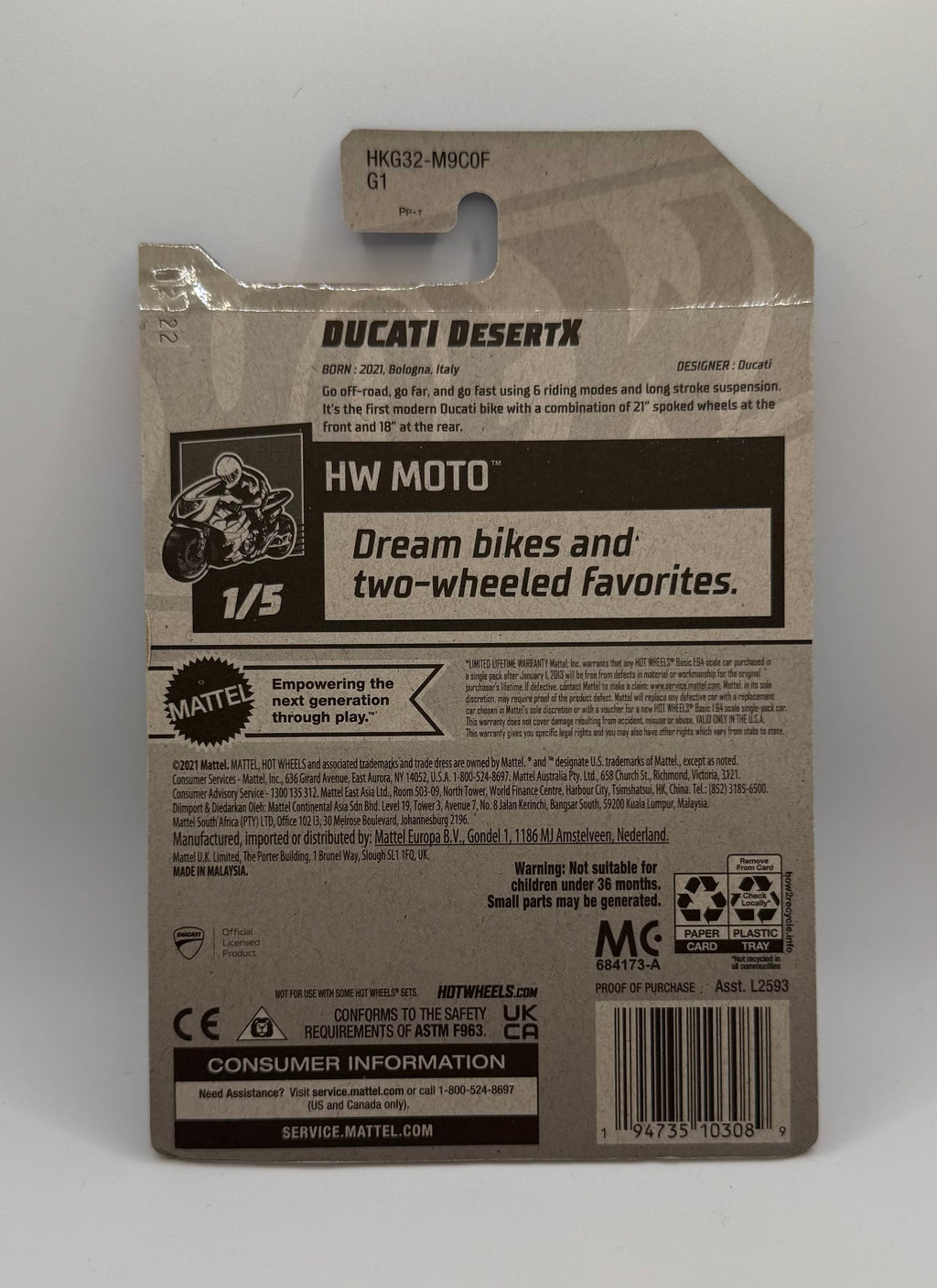 2024 Hot Wheels Ducati Desert X 197/250 - HW Dirt