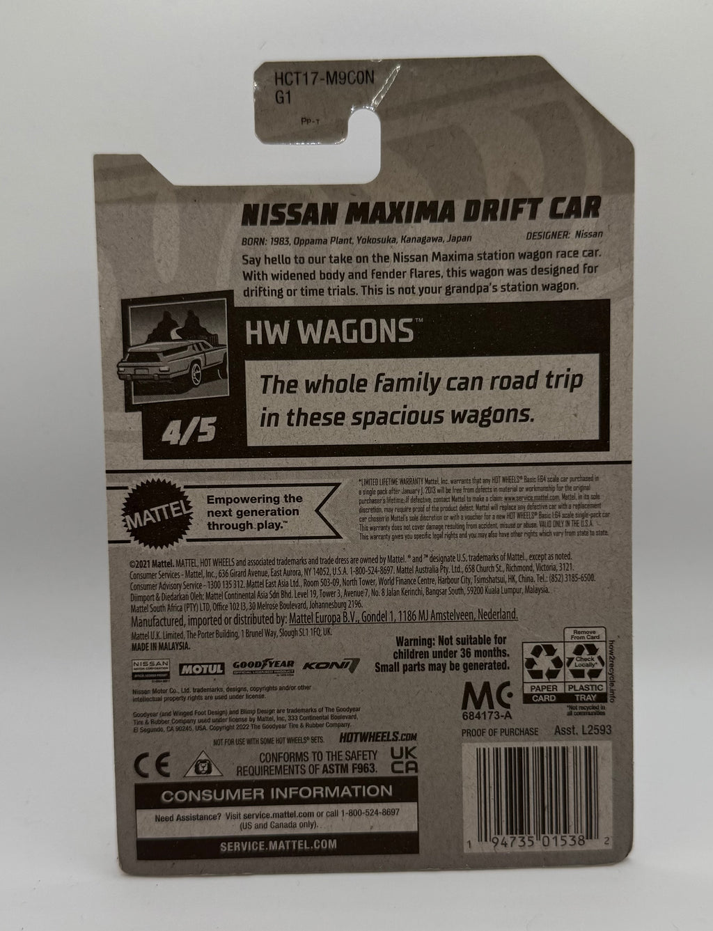 Hotwheels Nissan Maxima Drift car White