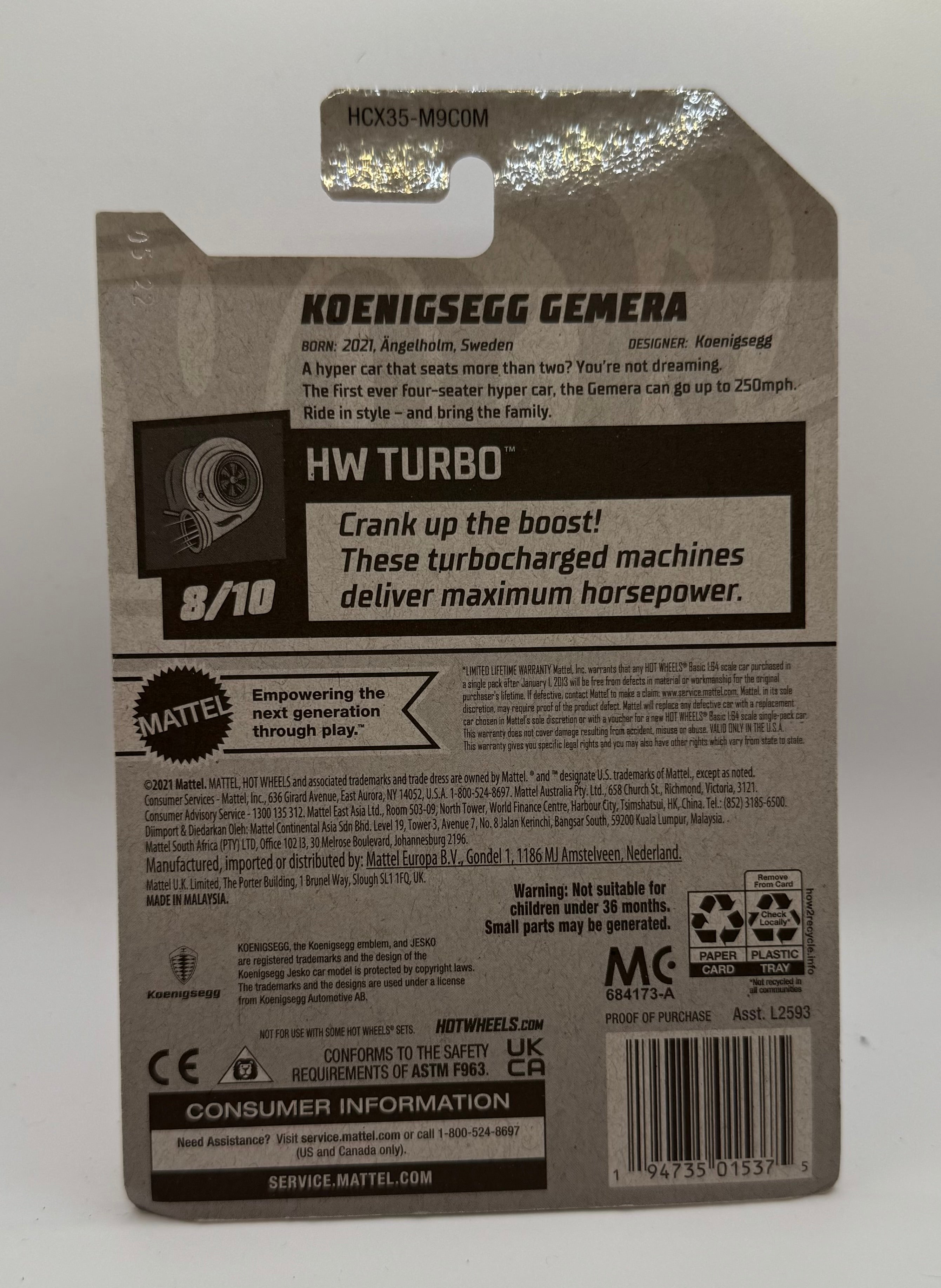 Hotwheels Koenigsegg Gemera Orange