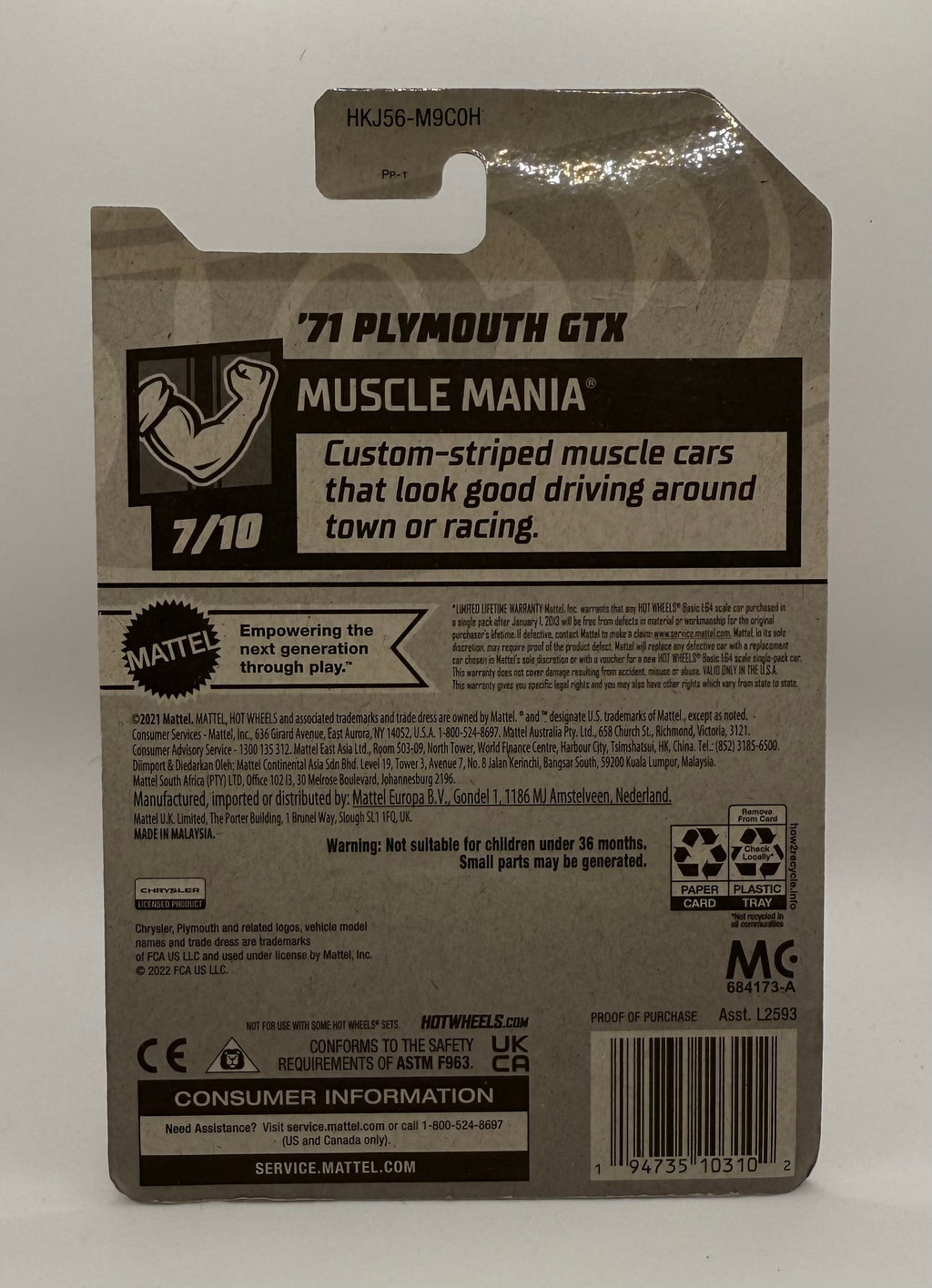 Hotwheels 71 Plymouth GTX Orange