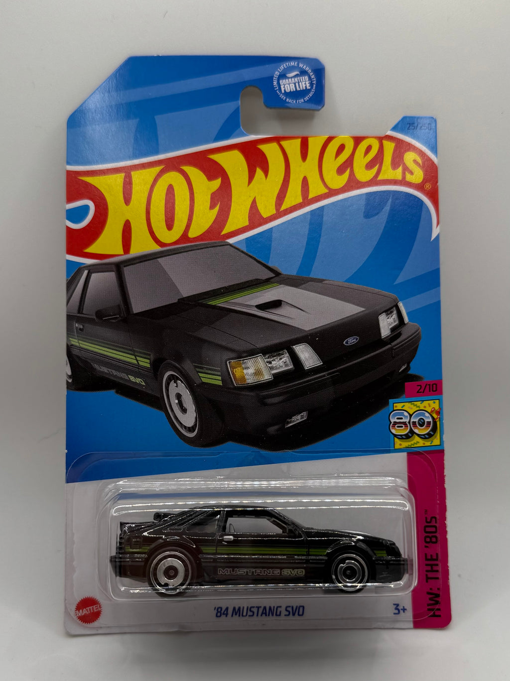Hotwheels 84 Mustang SVO Black/Green