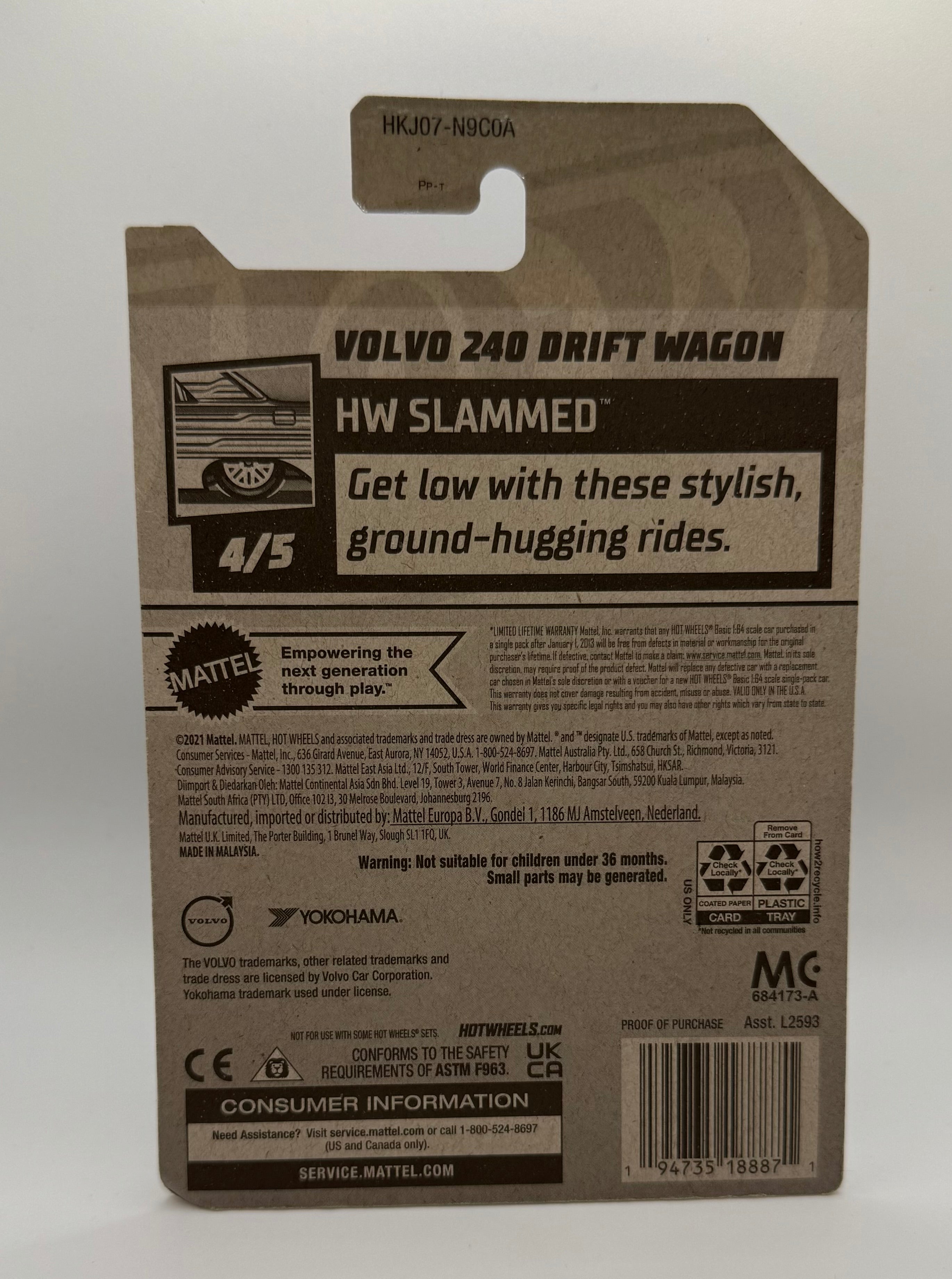 Hotwheels Volvo 240 Drift Wagon Green