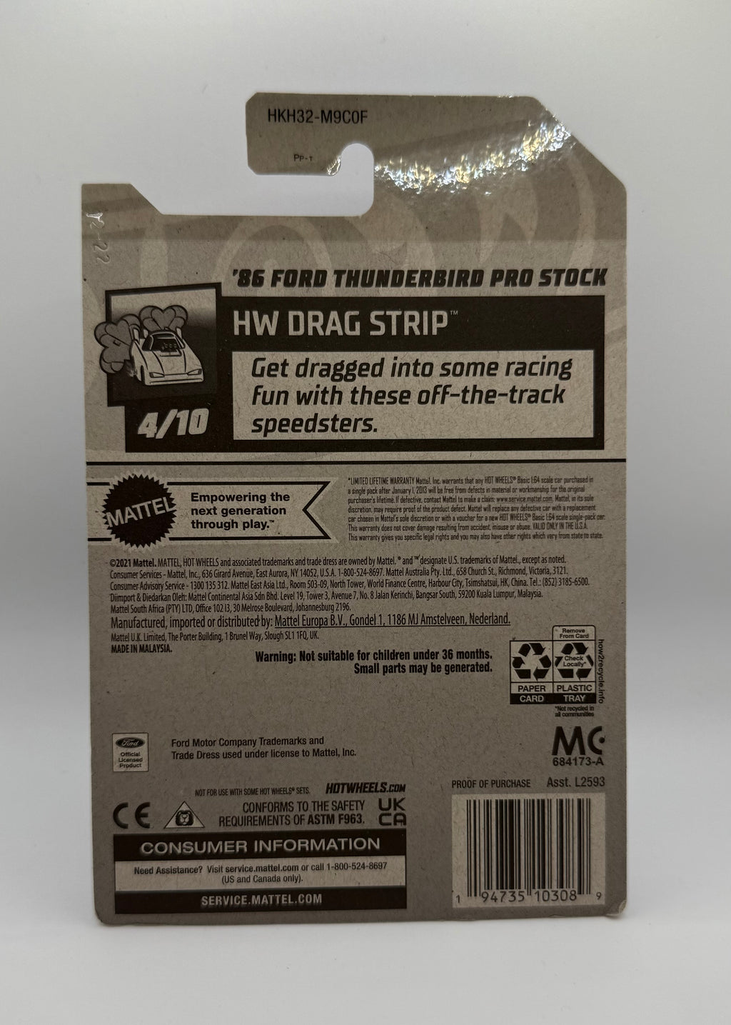 Hotwheels 86 Ford Thunderbird Pro Stock Blue