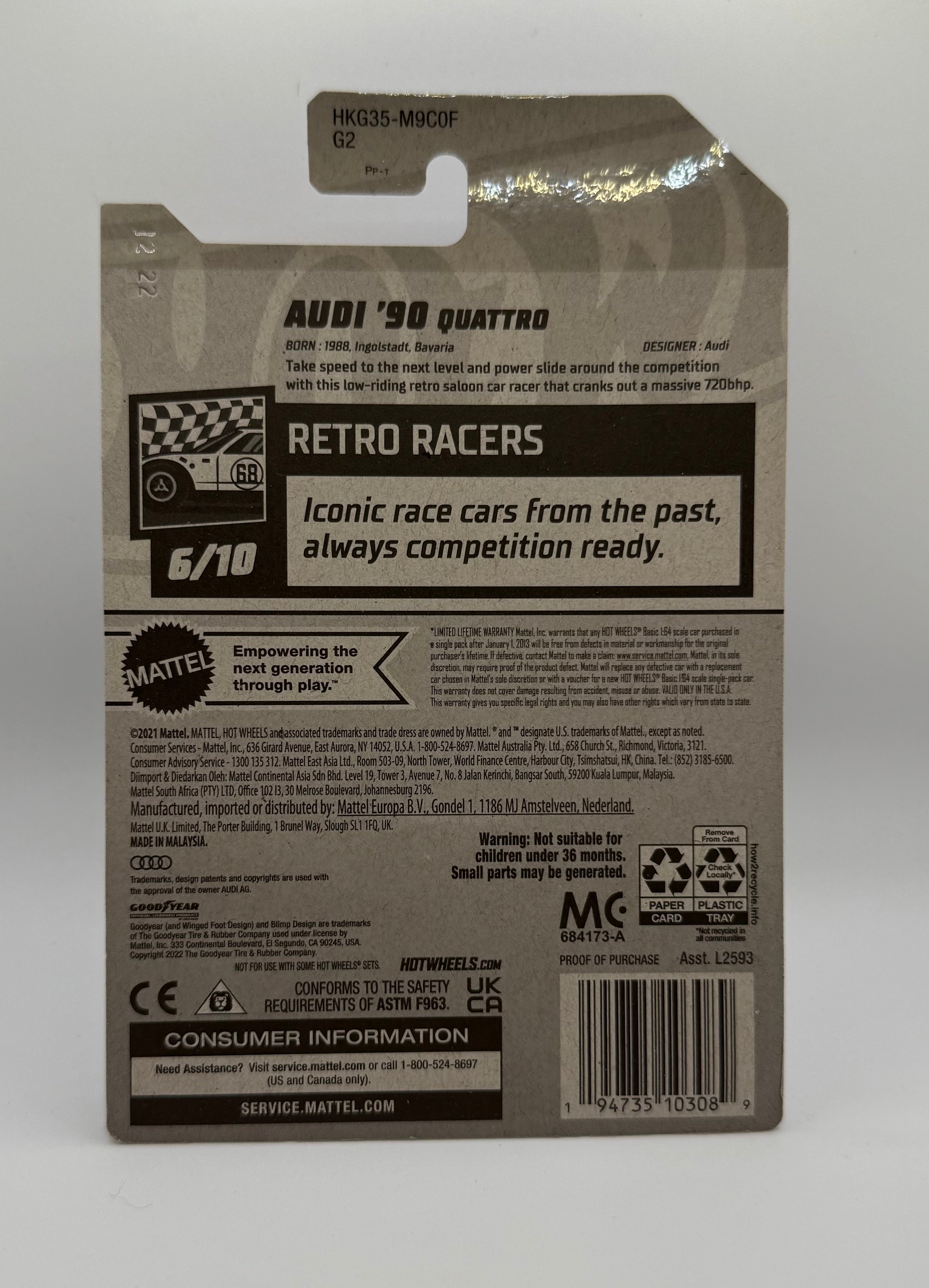 Hotwheels Audi 90 Quattro White