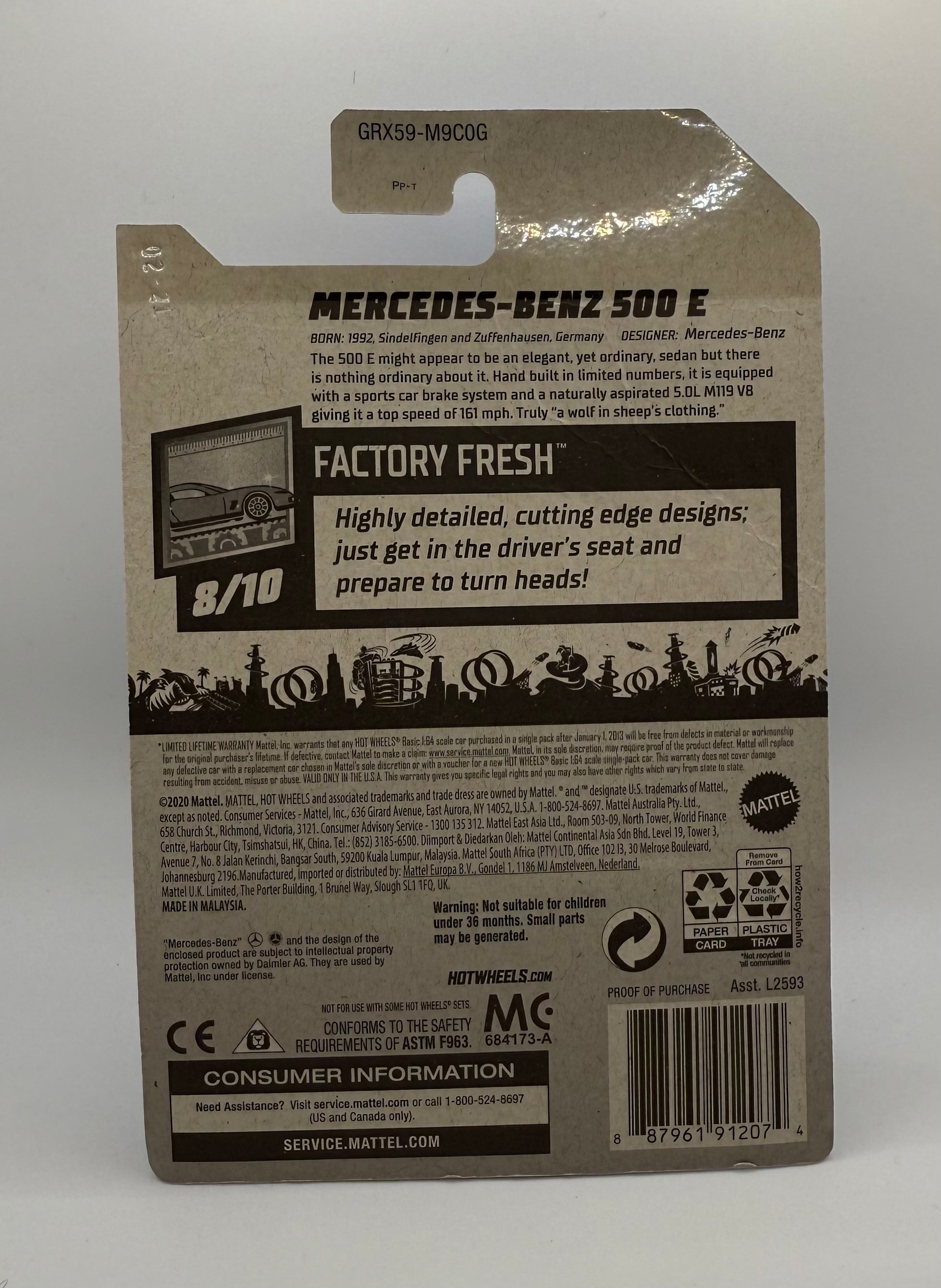 Hotwheels Mercedes-Benz 500 E Grey